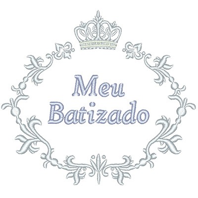 Matriz de matriz Matriz De Bordado Meu Batizado 12 Cm